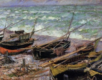  Arco Pintura al %C3%B3leo - Barcos de pesca Claude Monet